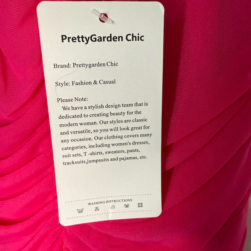Chic Magenta Dress- prettygarden women size S, new with tags - Picture 8 of 13